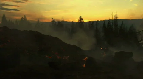 Okanagan Forest Fire Stock-Footage 711351