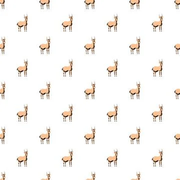 Okapi animal pattern creating seamless wildlife background イラスト素材