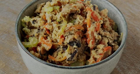 Okara sauted with vegetables. Stock Footage 277116227