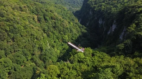 Okatse Canyon Aerial View - Cross Deck Stock Footage 258009824