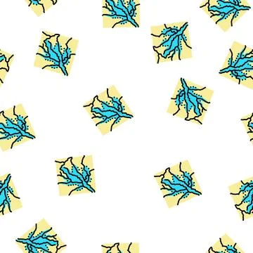 Okavango delta vector seamless pattern Stock Illustration