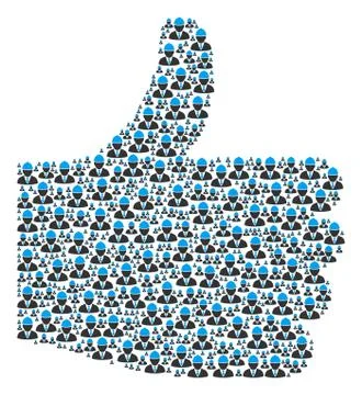 Okay Shape of Engineer Icons Illustrazione stock