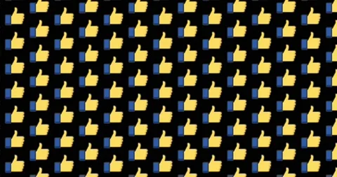 Like okay thumbs up emoji animated pattern motion graphics background. over.. 스톡 동영상 224364287