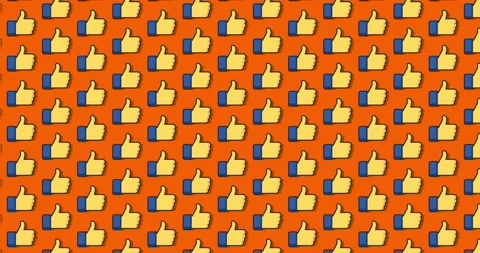 Like okay thumbs up emoji animated pattern motion graphics background. over.. Stock Footage 224364754
