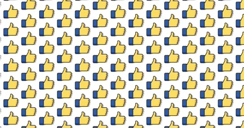 Like okay thumbs up emoji animated pattern motion graphics background. over.. Stock Footage 224364893