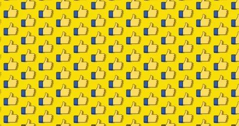 Like okay thumbs up emoji animated pattern motion graphics background. over.. Stock Footage 224364924