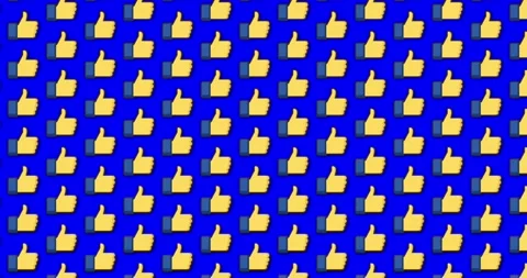 Like okay thumbs up emoji animated pattern motion graphics background. over.. Vídeos de archivo 224364947