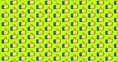 Like okay thumbs up emoji animated pattern motion graphics background. over.. 스톡 동영상 224364967