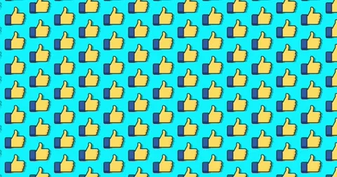 Like okay thumbs up emoji animated pattern motion graphics background. over.. Stock Footage 224365006