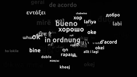 Okay Translated in 65 Worldwide Languages Endless Looping 3d Zooming Wordclou Stock-Footage 145194760