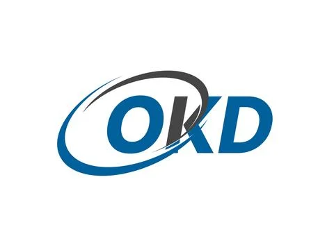 OKD creative logo design vector illustration 스톡 일러스트