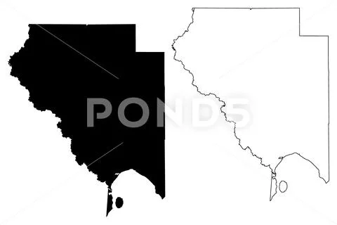 Okeechobee County, Florida (U.S. county, United States of America, USA, U.S., Stock Illustration
