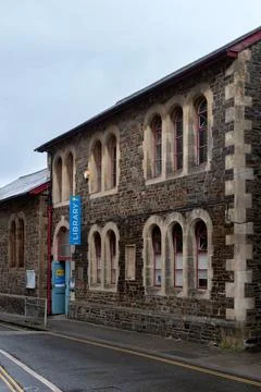 OKEHAMPTON, DEVON - JULY 30, 2026:  Exterior of the Library building in Nor.. Stock Photos