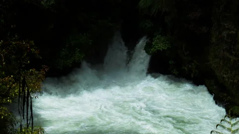 Okere falls medium shot Stock Footage 229075326