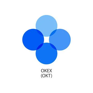 OKEX decentralized digital cryptocurrency vector logo icon Stock Illustration