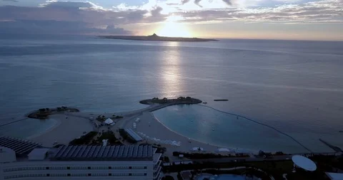 Okinawa, Emerald Beach Sunset push 스톡 동영상 96035855