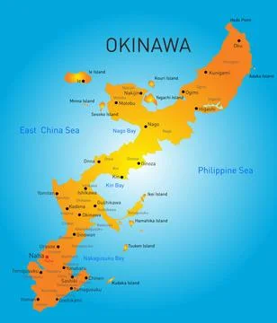 Okinawa map Vector color map of Okinawa, Japan Copyright: xZoonar.com/Rusl... Stock Photos