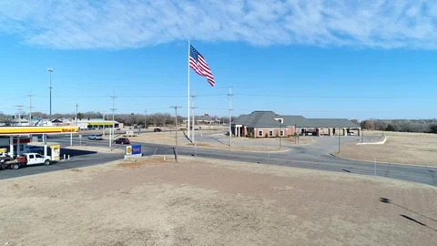 Oklahoma- American flag 2 Stock Footage 129316929