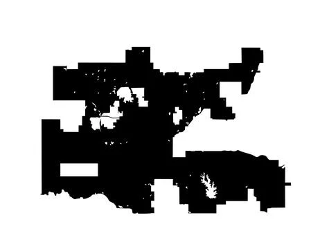 Oklahoma City map vector silhouette illustration Ilustração Stock