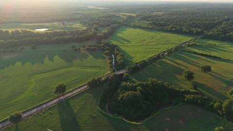 Oklahoma Drone 52 Week Sequence: Bridge 1 Push - Week 33 (Early July, Summer) Video stock 339602082