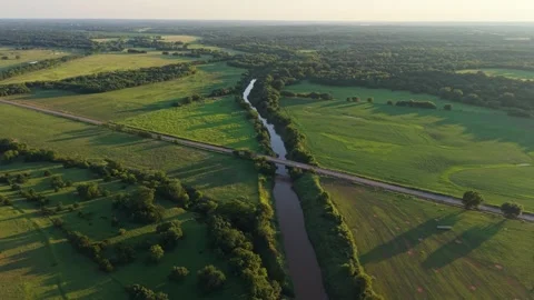Oklahoma Drone 52 Week Sequence: Bridge 2 Orbit - Week 33 (Early July, Summer) Video stock 339602086