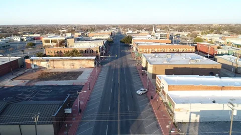 Oklahoma- Duncan overhead 1 Stock Footage 129316914