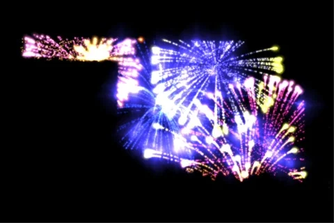 Oklahoma Fireworks Stock Footage 720343