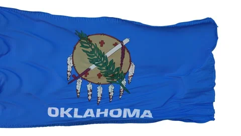 Oklahoma Flag Isolated Realistic Animati... | Stock Video | Pond5