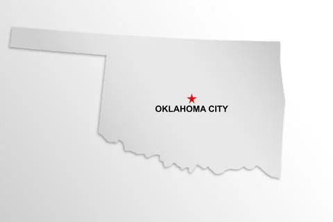 Oklahoma map isolated on white background Stock-Illustration