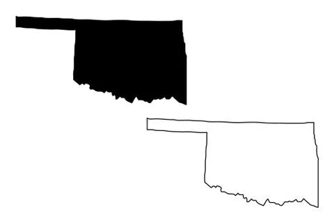 Oklahoma map vector Ilustração Stock