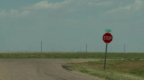 Oklahoma Panhandle intersection Stock Footage 40431308