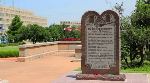 Oklahoma State Capitol Ten Commandments Video stock 52046059