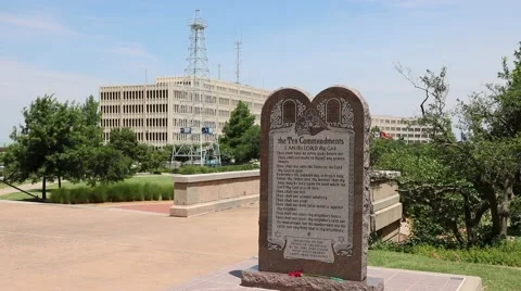 Oklahoma State Capitol Ten Commandments Video stock 52046583