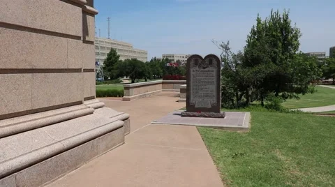 Oklahoma State Capitol Ten Commandments Video stock 52046601