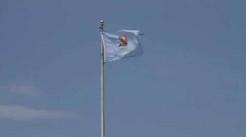 Oklahoma State Flag 01 Stock Footage 52812609