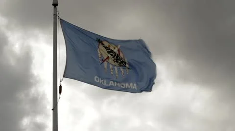 Oklahoma State Flag Stock Footage 21241725