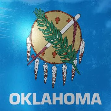 Oklahoma State flag icon Stock Illustration