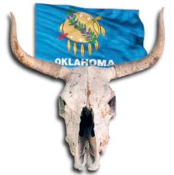 Oklahoma State Flag. Stock Photos