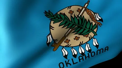 Oklahoma State Flag Waving Stock-Footage 11973962