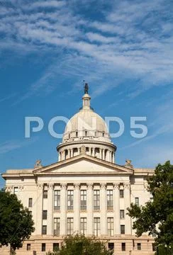 Oklahoma State House and Capitol Building in Oklahoma City, OK. Stock Photos