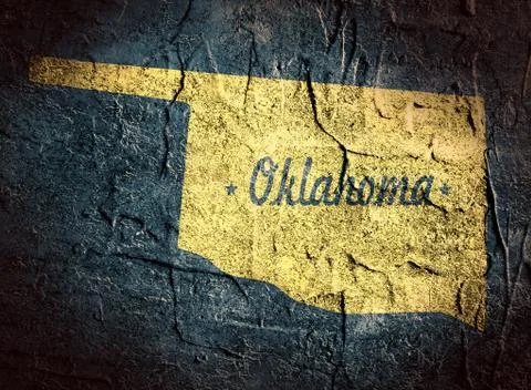 Oklahoma state map Stock Illustration