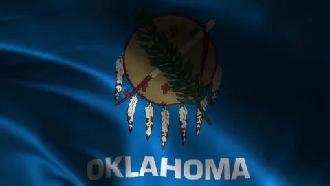 Oklahoma State Waving Flag. Flag of Oklahoma Waving Animation. Stock Footage 263839252