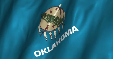 Oklahoma Waving Flag-4K Video stock 47270090