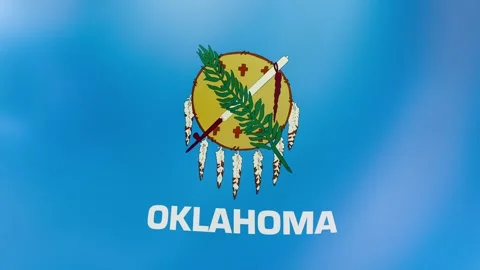 Oklahoma Waving flag Stock Footage 303032181