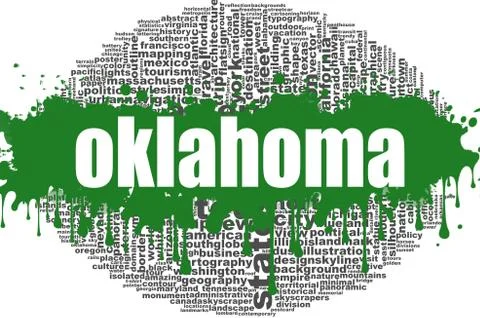 Oklahoma word cloud design Stock Illustration