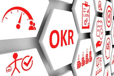 OKR concept cell background 3d illustration2 Stock Illustration
