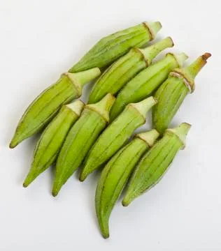 Okra isolated Stock Photos