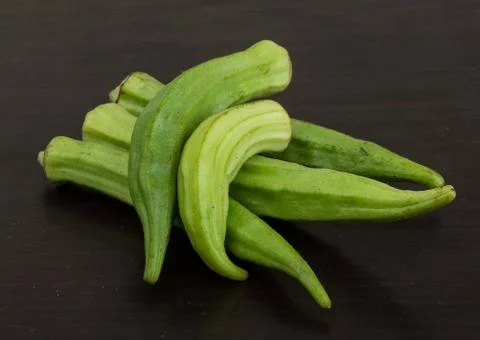 Okra vegetables Stock Photos
