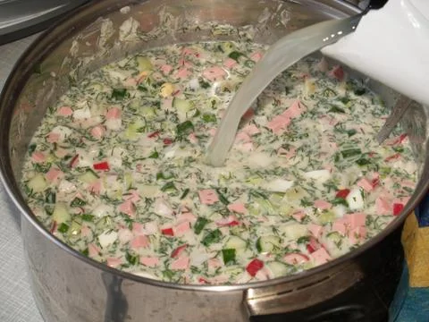 Okroshka Foto stock