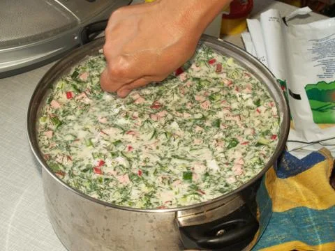 Okroshka Foto stock